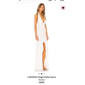 X Revolve illegal halter gown nookie